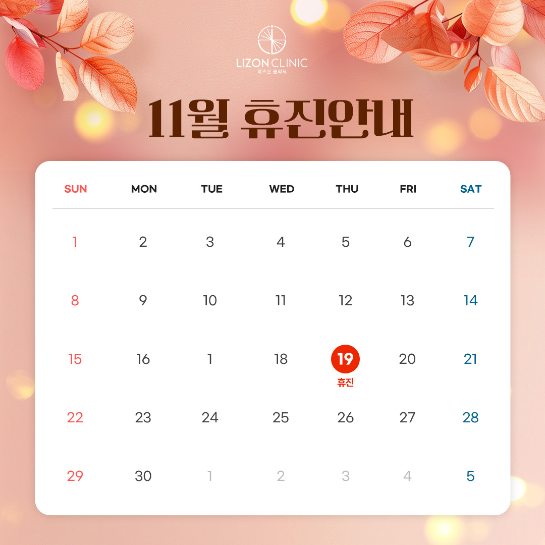 2026년 11월 진료휴진 안내